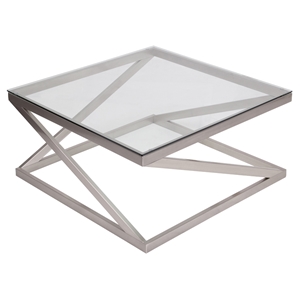 Coylin Cocktail Table - Brushed Nickel 