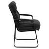 Microfiber Executive Chair - Sled Base, Black - FLSH-GO-1156-BK-GG