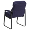 Microfiber Executive Chair - Sled Base, Navy - FLSH-GO-1156-NVY-GG