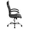 Leather Executive Swivel Office Chair - High Back Designer, Black - FLSH-GO-1297H-HIGH-BK-GG