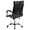 Leather Executive Swivel Office Chair - High Back Designer, Black - FLSH-GO-1297H-HIGH-BK-GG