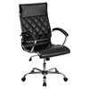 Leather Executive Swivel Office Chair - High Back Designer, Black - FLSH-GO-1297H-HIGH-BK-GG