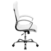 Leather Executive Swivel Office Chair - High Back Designer, White - FLSH-GO-1297H-HIGH-WHITE-GG