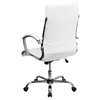 Leather Executive Swivel Office Chair - High Back Designer, White - FLSH-GO-1297H-HIGH-WHITE-GG