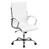 Leather Executive Swivel Office Chair - High Back Designer, White - FLSH-GO-1297H-HIGH-WHITE-GG