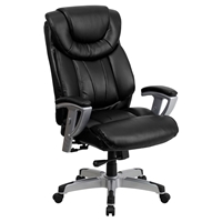 Hercules Series Big and Tall Leather Executive Office Chair - Black