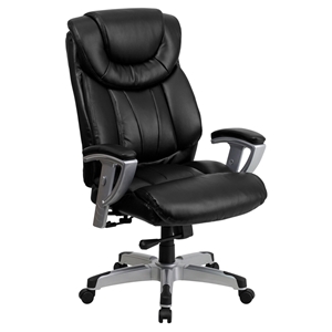 Hercules Series Big and Tall Leather Executive Office Chair - Black 