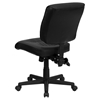 Swivel Task Chair - Low Back, Leather, Multi Functional, Black - FLSH-GO-1574-BK-GG