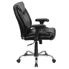 Hercules Series Big and Tall Arms Task Chair - Leather, Swivel, Black - FLSH-GO-2073-LEA-GG