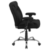 Hercules Series Big and Tall Fabric Task Chair - Swivel, with Arms, Black - FLSH-GO-2073F-GG