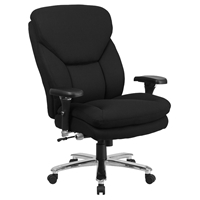 Hercules Series Big and Tall Executive Chair - Lumbar Support Knob, Swivel, Black Fabric