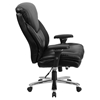 Hercules Series Big and Tall Executive Chair - Lumbar Support Knob, Swivel, Black Leather - FLSH-GO-2085-LEA-GG