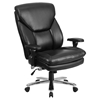 Hercules Series Big and Tall Executive Chair - Lumbar Support Knob, Swivel, Black Leather - FLSH-GO-2085-LEA-GG