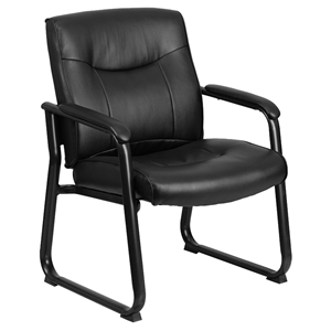 Hercules Series Big and Tall Leather Executive Chair - Black 