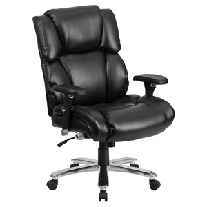 Hercules Series Big and Tall Executive Chair - Swivel, Black Leather 