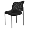 Mesh Comfortable Side Chair - Stackable, Steel Frame, Black - FLSH-GO-515-2-GG