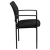 Mesh Comfortable Armchair - Stackable, Steel Frame, Black - FLSH-GO-516-2-GG