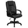 Leather Executive Swivel Office Chair - High Back, Black - FLSH-GO-5301B-BK-LEA-GG