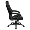 Executive Swivel Office Chair - Black, Leather, High Back - FLSH-GO-7145-BK-GG