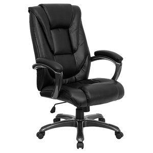 Executive Swivel Office Chair - High Back, Height Adjustable, Black 