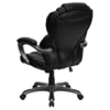 High Back Executive Swivel Office Chair - Padded Loop Arms, Black - FLSH-GO-901-BK-GG