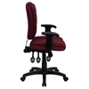 Ergonomic Swivel Task Chair - Mid Back, Multi Functional, Burgundy - FLSH-GO-930F-BY-ARMS-GG