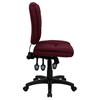 Fabric Ergonomic Swivel Task Chair - Mid Back, Multi Functional, Burgundy - FLSH-GO-930F-BY-GG