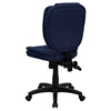 Fabric Ergonomic Swivel Task Chair - Mid Back, Multi Functional, Navy Blue - FLSH-GO-930F-NVY-GG