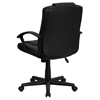 Swivel Task Chair - Mid Back, Leather, Black - FLSH-GO-937M-BK-LEA-GG