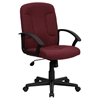 Executive Swivel Office Chair - Mid Back, Nylon Arms, Burgundy - FLSH-GO-ST-6-BY-GG