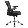 Executive Swivel Office Chair - Mid Back, Height Adjustable Arms, Black - FLSH-GO-WY-87-GG