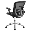 Executive Swivel Office Chair - Mid Back, Height Adjustable Arms, Black - FLSH-GO-WY-87-GG