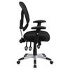 Mesh Swivel Task Chair - Mid Back, Triple Paddle Control, Black - FLSH-GO-WY-89-GG