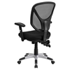 Mesh Swivel Task Chair - Mid Back, Triple Paddle Control, Black - FLSH-GO-WY-89-GG