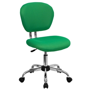 Mesh Swivel Task Chair - Mid Back, Bright Green 