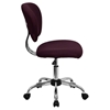 Mesh Swivel Task Chair - Mid Back, Burgundy - FLSH-H-2376-F-BY-GG