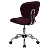 Mesh Swivel Task Chair - Mid Back, Burgundy - FLSH-H-2376-F-BY-GG