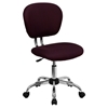 Mesh Swivel Task Chair - Mid Back, Burgundy - FLSH-H-2376-F-BY-GG