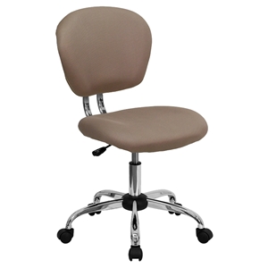 Mesh Swivel Task Chair - Mid Back, Brown 