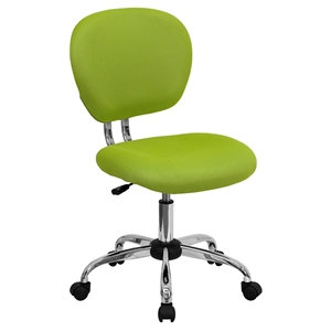 Mesh Swivel Task Chair - Mid Back, Apple Green 