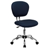 Mesh Swivel Task Chair - Mid Back, Navy - FLSH-H-2376-F-NAVY-GG