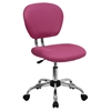 Mesh Swivel Task Chair - Mid Back, Pink - FLSH-H-2376-F-PINK-GG