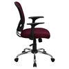 Swivel Task Chair - Mid Back, Burgundy Mesh - FLSH-H-8369F-ALL-BY-GG