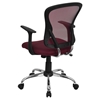 Swivel Task Chair - Mid Back, Burgundy Mesh - FLSH-H-8369F-ALL-BY-GG