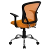 Swivel Task Chair - Mid Back, Orange Mesh - FLSH-H-8369F-ORG-GG