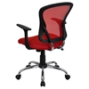 Swivel Task Chair - Mid Back, Red Mesh - FLSH-H-8369F-RED-GG