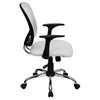 Swivel Task Chair - Mid Back, White Mesh - FLSH-H-8369F-WHT-GG