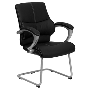 Leather Executive Armchair - Black 