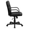 Glove Faux Leather Executive Office Chair - Mid Back, Swivel, Black - FLSH-H8020-GG