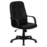 Glove Faux Leather Executive Office Chair - High Back, Swivel, Black